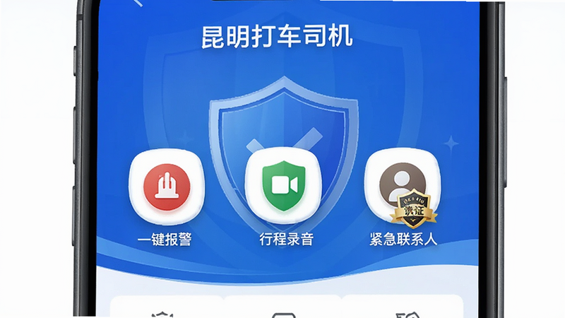 ����Ϊ�ֻ����棬��ʾ��������˾����APP�İ�ȫ����ҳ�棬������һ�������������г�¼��������������ϵ�ˡ��ȹ���ͼ�꣬����Ϊ��ɫ����ͼ����������θ�ǿ��ϸ����ʾ��ȫ��֤���£������������޶���Ԫ��
