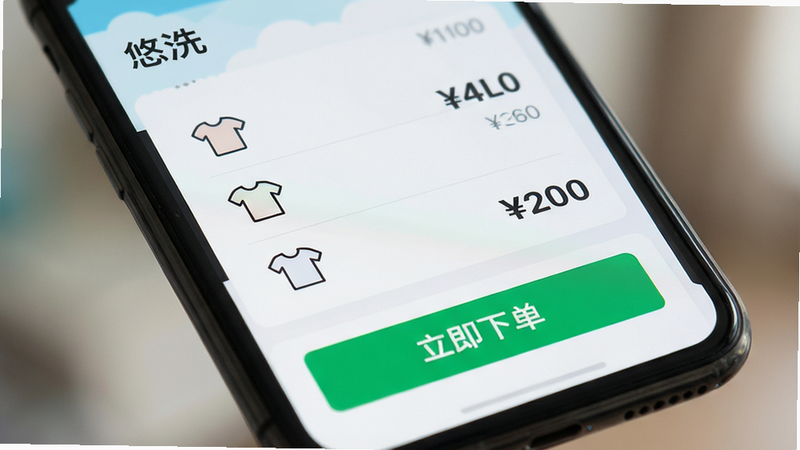 �ֻ���Ļ��д��չʾ����ϴ��App�ڵļ۸��б�ҳ�棬������Ƽ�࣬���Ϊ����ͼ�꣬�Ҳ�Ϊ�����ļ۸����֣��������룬�����黯���Ű�ע����Ϣ�㼶������ƽ����ƣ�ϸ�ڴ��ɼ���ɫ�ġ������µ�����ť�����ʸ��壬�ɾ����޶���Ԫ�أ����֡���ϴ�������ɼ�