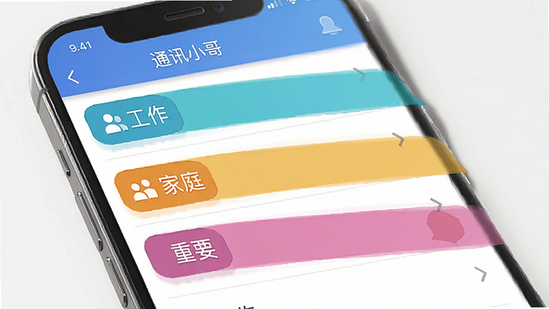 手机界面示意图,显示