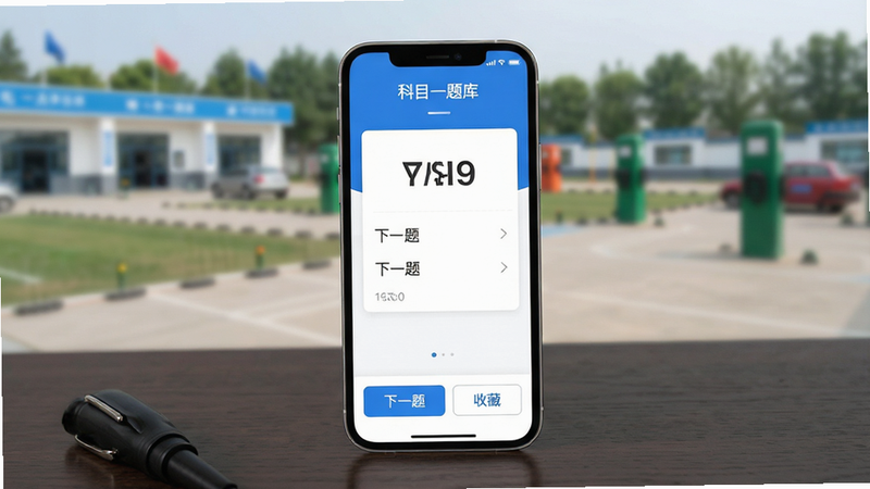 һ������չʾ������һ��ѧ��ͨ��APP��������ֻ���Ļ��ͼ���ֻ�������ɫľ�������ϣ������黯չʾ��Уѵ����Ԫ�ء��������������ɫ��������ʾ����Ŀһ��⡱�������м��Ǵ��ֺŵ�ѡ���⿨Ƭ���ײ��������ġ���һ�⡱�͡��ղء���ť���������ִ�����ࡢרҵ��������ͣ�����дʵ���޶���װ�Ρ�
