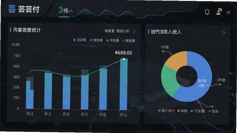 数据仪表盘界面,显示