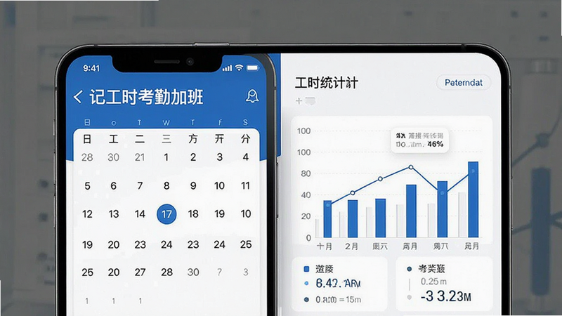 一张现代简约风格的手机应用界面预览图,主体是名为