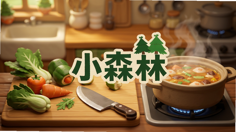 ��д��ͷչʾ��Сɭ�֡���Ϸ�ڵ���⿳�����ľ�ʰ����ϰڷ������ʵ��߲˺͵��ߣ��Ա���һ������ð�����������������黯��ʾ��ܰ�ĳ������������������С�Сɭ�֡����ֱ�ʶ�����־۽����壬�Ű���գ������ܰ�Ӽң�ϸ�ڱ��棬���ʸ��壬�����ұ���