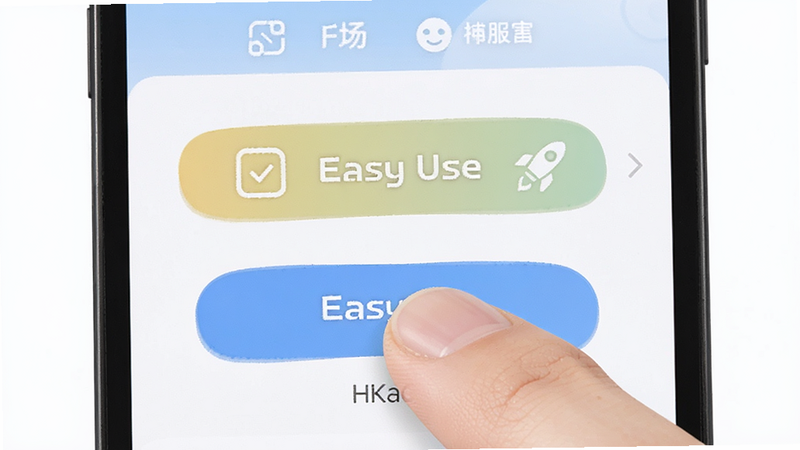 HiKbao�û�������д������Ϊ�ֻ���Ļ�ֲ�����ʾ��ť������ͼ�꣬�������ҶԳƣ��Ű���ɣ�����������£�ϸ��չʾ��ָ�������������ϸ�壬�ɾ����������ְ���