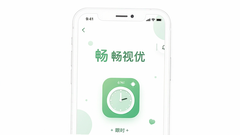 ����Ϊ��ɫ�����ϵ��ֻ�Ӧ�ý���չʾ����Ļ������ʾ�������š�Logo������ʱ��ͼ�꣬���־��жԳƣ��Ű����ִ���������±�ƽ����ϸ�ڰ�����͵���ɫ��׺Ԫ�أ����ʸ���ɾ����޶���Ԫ��