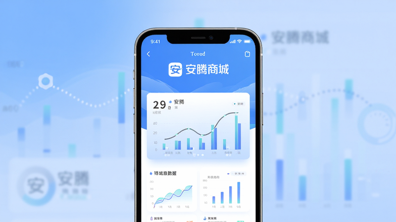 ����չʾ�����̳�APP���ֻ�����ģ�ͣ�����Ϊ���й�ͼ���Ű����������Ϊ�ִ��Ƽ�����磬ϸ�ڰ����ֻ���Ļ��ʾ�������̳ǡ�Logo������ͼ��������Ϊ��͵���ɫ���䣬���ʸ��壬�ɾ��޶���Ԫ��