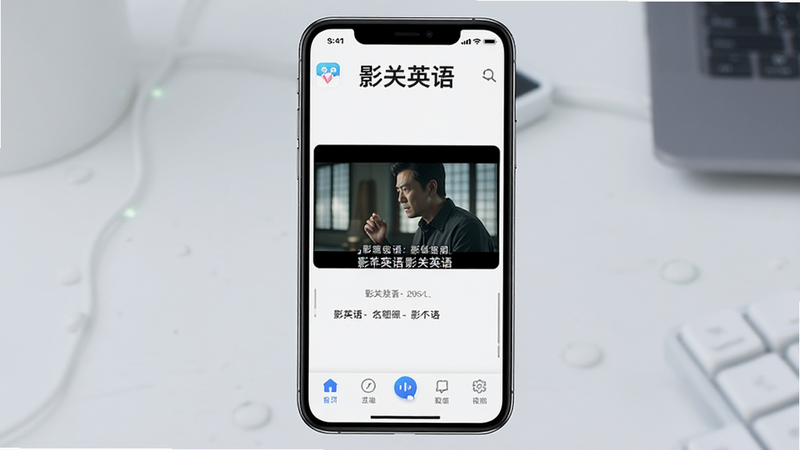 ����Ϊ�ֻ���ĻչʾӰ��Ӣ��APP���棬����������������ʾ�������ƣ��м�ΪӰ�ӻ�������Ļ���գ��ײ�Ϊ���ܵ�����������Լ�ִ���ϸ�ڴ����ֿƼ��У����ʸ��壬�ɾ��޶���Ԫ�أ�����'Ӱ��Ӣ��'�����ɼ�