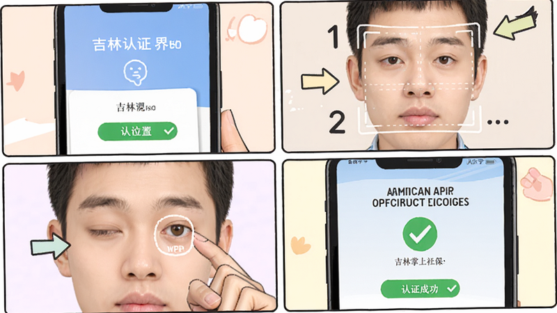 ���������籣APP����ʶ����ֽ�ͼ���ĸ�������񣬵�һ����ʾ������֤���棬�ڶ�����ʾ�����沿λ�ã���������ʾգ�۶��������ĸ���ʾ��֤�ɹ����棬����������ɫ����ͣ�ϸ�ڰ�������ָ����ͷ�����ʸߣ��ɾ�