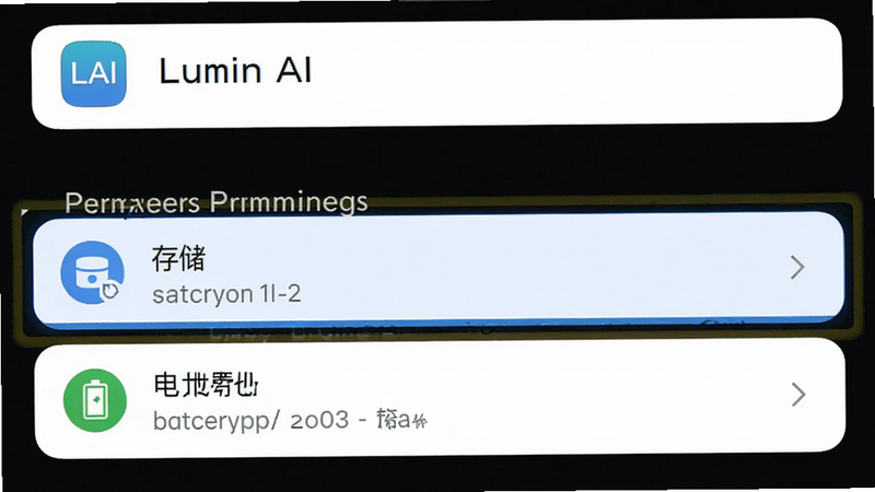手机设置界面截图,高亮显示