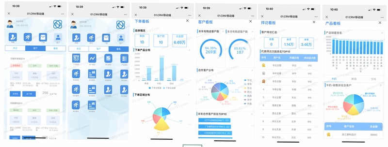 小格CRM 安卓版 数据报表界面