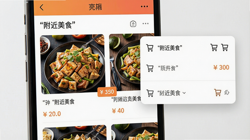 ����Ϊ�ֻ�����չʾ�������ҳ�棬�������Ϊ��Ʒ�б��Ҳ�Ϊ���ﳵ���������Ű���պ������������������ϸ��չʾ��Ʒ����ͼƬ��۸��ǩ�������������ɾ����޶���Ԫ�أ����ּ�����