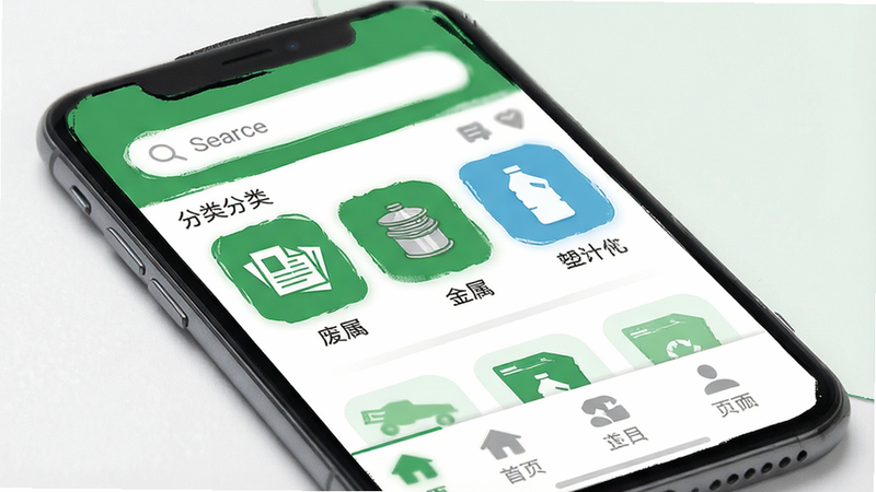 һ��չʾ�Ͼɰ�App��ҳ����ĸ���ͼ������Ϊ�ֻ���Ļ������������������ʾ���������м��Ƿ���ͼ�����ֽ�����������ϣ��ײ��ǵ�����������Լ�ִ���ɫ������ɫ�Ͱ�ɫΪ����ϸ�ڰ������������ֱ�ǩ�����ʸ��壬�ɾ��޶���Ԫ��