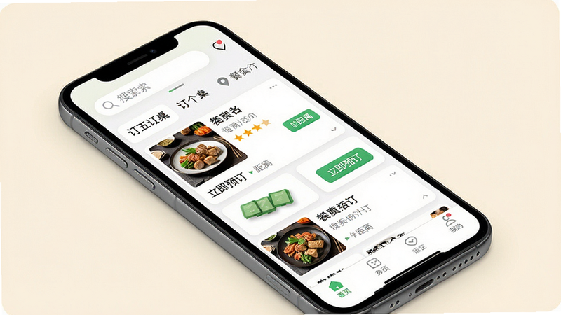 һ��չʾ����������APP������ĸ���UI���ͼ������Ϊ�ֻ���Ļ������Ϊ��͵��װ�ɫ������������������ʾ�������Ͷ�λ��Ϣ���в�չʾ������Ƭ�б��������������ơ����֡����뼰������Ԥ������ť���ײ�Ϊ������������Լ�ִ���ϸ�ھ��£������������޶���Ԫ��