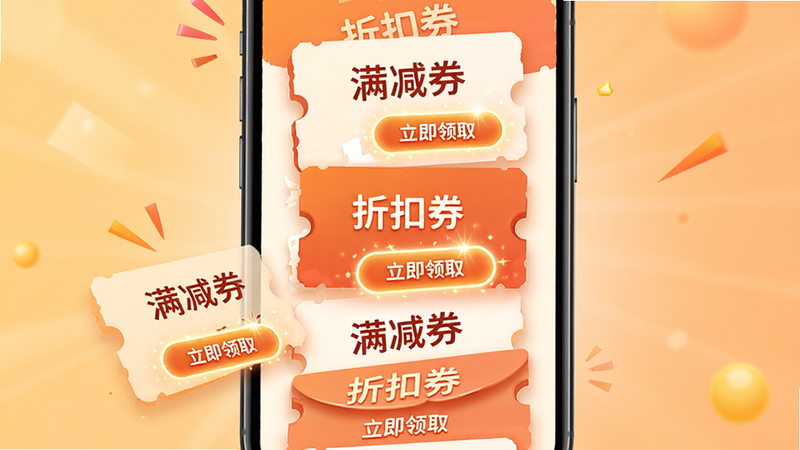 ����Ϊ�Ż�ȯ��ȡ���棬�ֻ���Ļչʾ���������ġ�����ȯ�������ۿ�ȯ��������Ϊ�ٲ�����ʽ���Ű�������������Ϊůɫ�������磬ϸ�ڴ��е����ȡ��ť�ĸ���Ч�����������ޣ��ɾ������֡�������ȡ����Ŀͻ��