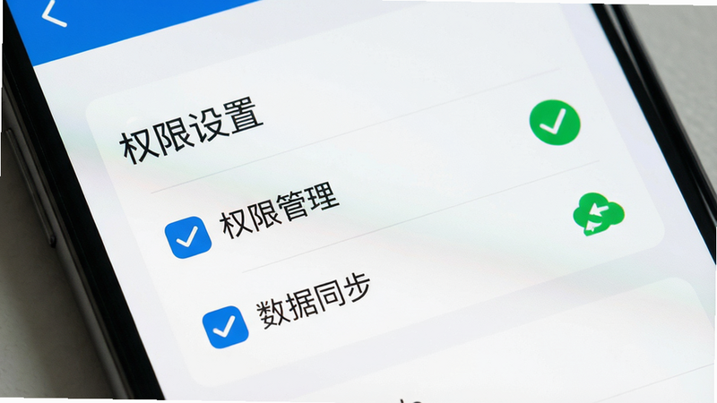 һ���ֻ���Ļ��д����ʾApp����ҳ�棬���С�Ȩ�޹������͡�����ͬ����ѡ�������ѡ������Ϊ���İ�ɫ��Ƭʽ��ƣ��Ա���һ����ɫ�ĶԹ�ͼ�꣬����ƽ�������׶������ֱ�ע��Ȩ�����á������ʸɾ�