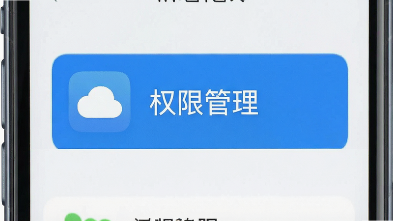 手机设置界面示意图,展示应用权限管理选项,图标清晰,文字标注