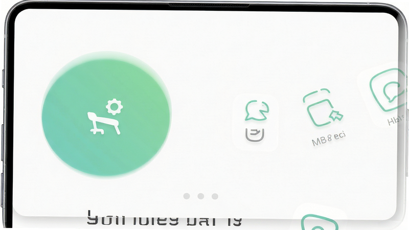 手机应用界面截图,展示极简操作界面,大按钮设计,清晰图标,布局宽松,风格清新,高清,无多余元素