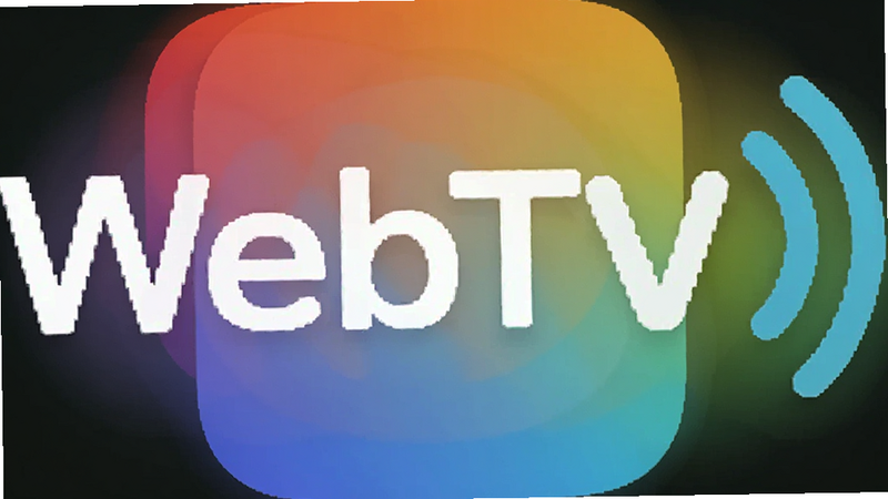 ����ΪWebTV����ͼ�꣬���־��У��Ű��Լ������ƽ����ƣ�ϸ��չʾWebTV����������źŲ���ͼ�꣬����Ϊ����ɫ�����ʸ��壬�ɾ����޶���Ԫ��