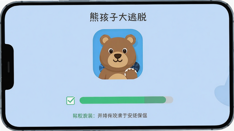 �����ǡ��ܺ��Ӵ����ѡ����ֻ���װ���棬����չʾһ����׿�ֻ���Ļ���м���Ӧ��ͼ��Ͱ�װ����������������͵�ǳ��ɫ���Ű����ִ������Ϊ��ƽ��UI��ƣ�ϸ�ڰ�����ѡ���Ȩ����ʾ���֣������������ɾ����޶���Ԫ��