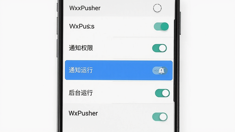 չʾWxPusher��Ϣ����ƽ̨��׿Ӧ�����ý��棬����ΪȨ�޿����б�����������������Ű����룬����Լ��ɫ������ϸ�ڸ�����ʾ��֪ͨȨ�ޡ��롰��̨���С�ѡ����ʸ��壬�ɾ�����������ͼ��