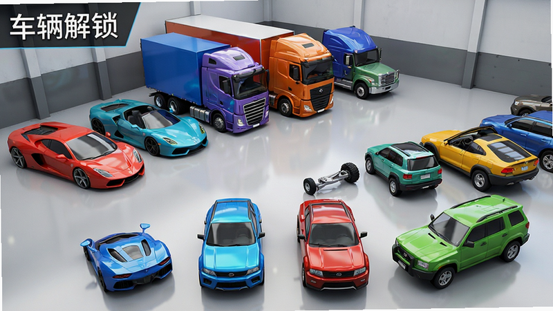 ����ģ��ɳ��������Ϸ������棬���������Ŷ��ֳ����������ܳ���������SUV��ɫ�����ޣ����������������������룬����ִ���ϸ�ھ��£������������ɾ����޶���Ԫ�أ�����