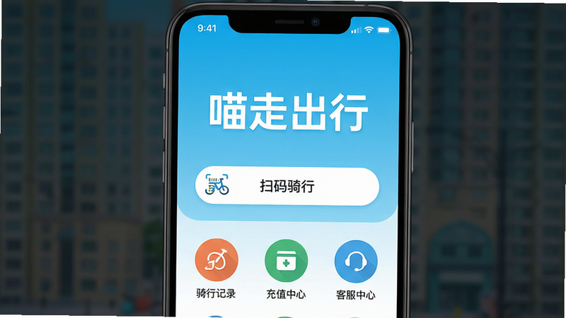 һ�Ÿ�������߳���APP����ȫ����ͼ������Ϊ������ǳ��ɫ���䣬������ʾ״̬�����м��Ǿ޴�ġ����߳��С�Logo�͡�ɨ�����С�����ť���·������š����м�¼��������ֵ���ġ������ͷ����ġ�����Բ��ͼ�꣬�������ƽ����ɫ�����£������������޶���ˮӡ���ɾ����