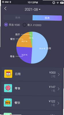 拾光记账 安卓版 操作界面截图