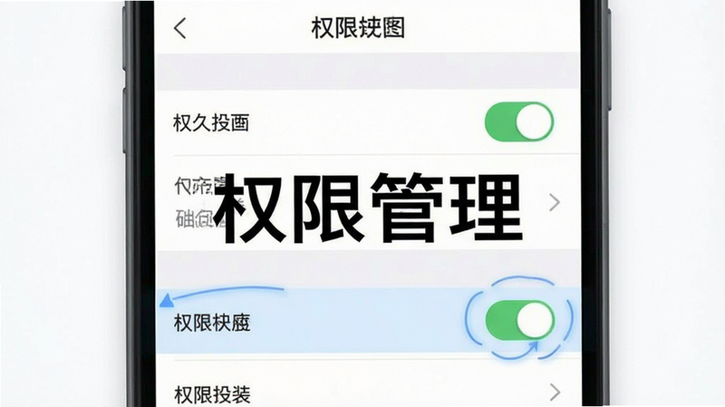 久久聊 设置界面与权限管理教程图,主体为手机设置菜单,布局分层清晰,排版有序,风格扁平化,细节处高亮显示权限开关,画质清晰,干净,无多余图标,文字