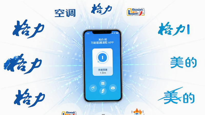 ����Ϊ����յ�Ʒ��Logo�����ֻ���Ļ��ʾ��ͼ���ֻ���ʾ�յ�����ң����ͨ��APP�����ֳʷ���״���Ű����򣬷��Ƽ���ǿ��ϸ��չʾƷ�����������硰�������������ġ��������������ɾ����޶���Ԫ��