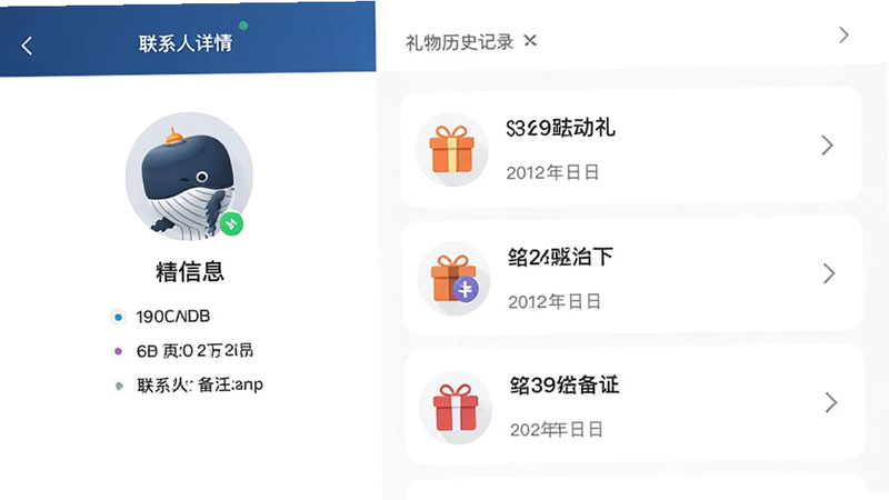 ����Ϊ��С��APP�ڵ���ϵ������ҳ���������Ϊ��ϵ��ͷ���������Ϣ���Ҳ�Ϊ������ʷ��¼�б����Ű��������򣬷���Լ����ϸ����ʾ����ͼ�ꡢ���ڼ���ע��Ϣ�������������ɾ��޶���Ԫ��