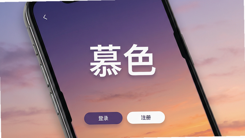 һ�Ÿ�����ֻ�Ӧ�ý���չʾͼ������Ϊ��Ľɫ��APP�ĵ�¼ҳ����ҳ����������͵�ĺɫ��ս��䣬�����ϵ�ů�ȣ����ּ�࣬�����о޴�ġ�Ľɫ��Logo���֣��·��С���¼���͡�ע�ᡱ��ť������ִ���Լ��ϸ�ھ��£�����4k���ɾ����޶���Ԫ��