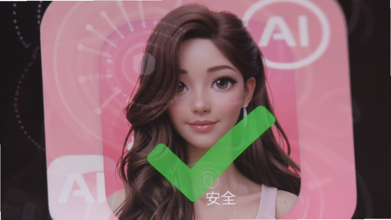 �ֻ���ȫɨ����棬��ʾ����ȫ����ɫ�Թ���־������ΪAIŮ��APPͼ�꣬������ˣ����ﰲȫ�У����壬�޶�������