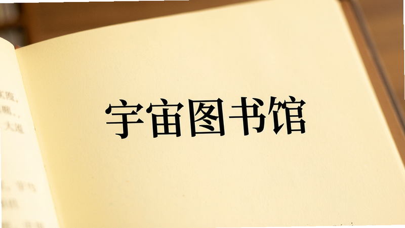 主体为‘宇宙图书馆’阅读页面特写,背景为淡黄色护眼色,文字清晰居中,上下留白充足,风格温馨柔和,细节字体锐利,画质高清,无干扰元素