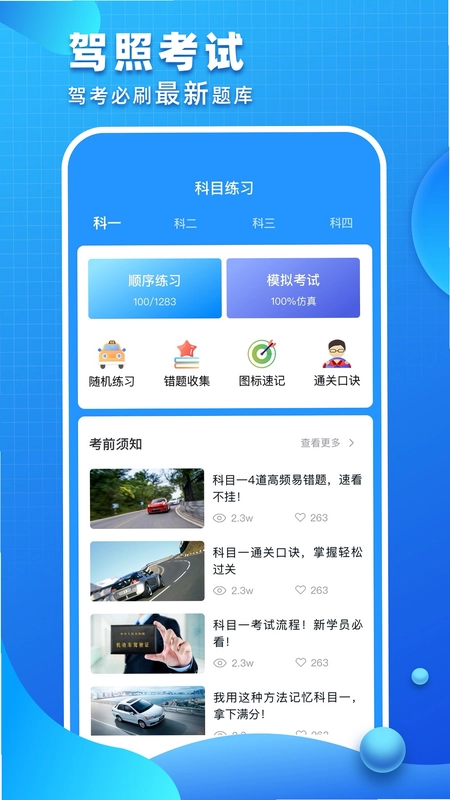 驾考驾照考试模拟器截图1