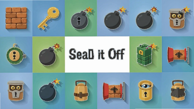 ����Ϊ��Seal it Off���Ľ�ɫ�����ͼ�꼯�ϣ�����Ϊ����ľ������У�����ǽ�ڡ�Կ�ס�ը����Ԫ�أ��Ű�Գƾ��⣬���Ϊ��ƽ��ʸ��ͼ�Σ�ϸ�ڴ��м򵥵���Ӱ��������У������������ɾ����޶���Ԫ�أ�������ʾ