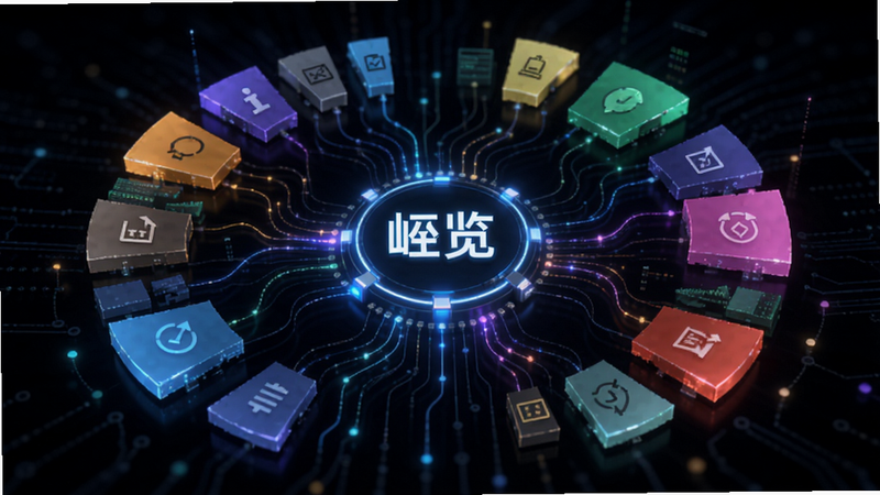 概念图,展示数据流汇聚到一个中央节点,节点上写着
