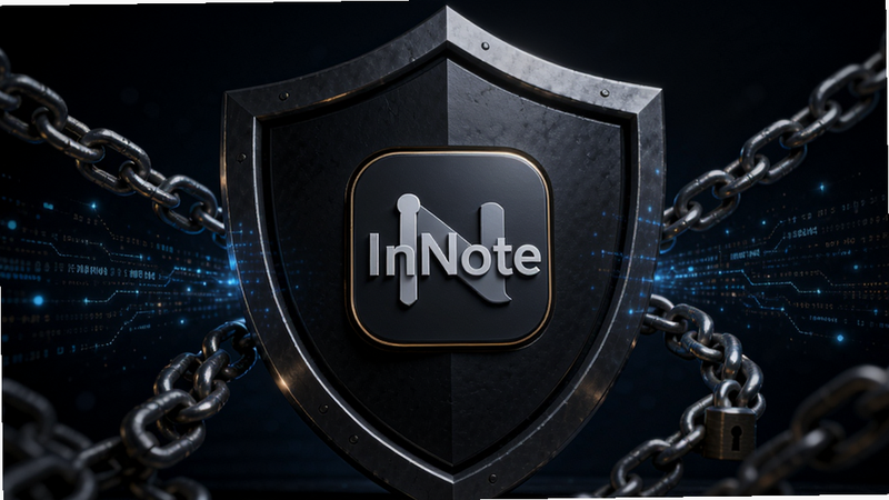 ����ΪInNote��ȫ�洢�������Ϊ��ɫ����ͼ��������������InNote��ͼ�꣬��Χ��������������������������ȫ���������ׯ�ؿɿ�����Ӱ�۽�������ͼ�꣬ϸ�ھ��£����廭�ʣ���������ݰ�ȫ�����θУ��޶������Ԫ��