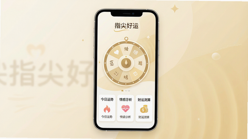 һ�Ÿ�������Ӧ�ý���ȫ��ͼ������Ϊ��ָ����ˡ�App���ֻ���Ļ����Ļ����Ϊ��͵��װ�ɫ�뵭��ɫ���䣬������ʾ�����ġ�ָ����ˡ�Logo���в�ΪԲ�ε�����ת�̣��·������š��������ơ�������з������������˲��㡱������Ҫ���ܿ�Ƭ���������Լ�����¡�������UI��Ʊ�ƽ�����޶���װ�Σ�8k�ֱ��ʣ�ϸ���������ɾ���ˮӡ