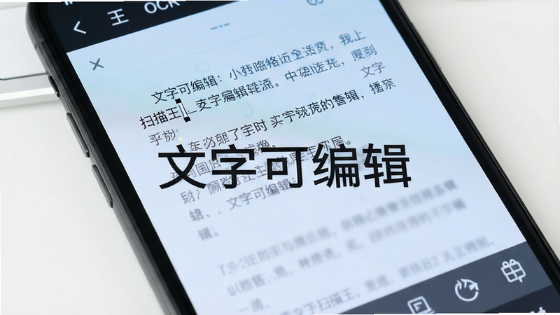 ����ɨ����OCRʶ����棬�ֻ���Ļ��ʾһ��ʶ����������ı��������˸��ʾ�ɱ༭������Ϊ����ɫ���䣬ͻ�������ֿɱ༭��������������ˬ��ϸ�ڷḻ��4K���ʣ���ˮӡ