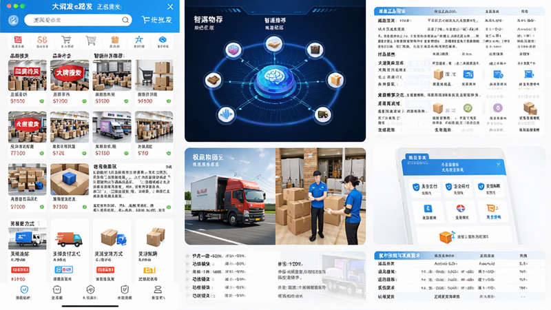 ����Ϊ����e·��APP��������UI��ƣ�����������������ʾ�������ͷ���ͼ�꣬�м�չʾ������Ʒ�ٲ������ײ�Ϊ�����������Ϊ�ִ���ƽ������磬ϸ�ڰ������������ֱ�ǩ����ƷͼƬ�����ʸ��壬�ɾ��޶���Ԫ�أ���������Ϊ