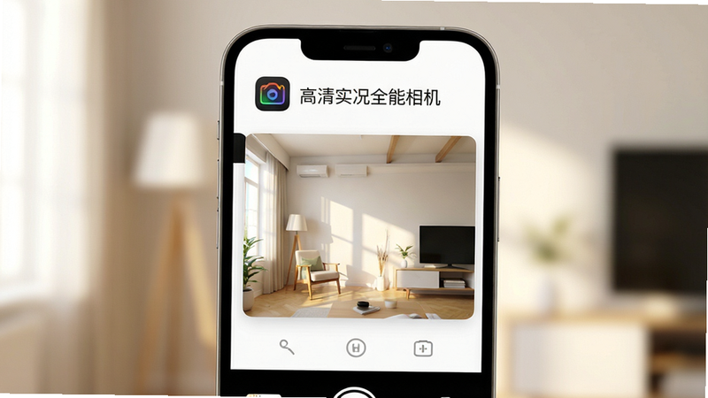 一张现代简约风格的手机屏幕特写,屏幕中央显示