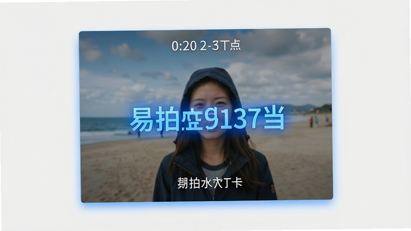 易拍水印打卡相机 水印效果 预览 照片上叠加时间地点文字 清晰可读 蓝色高光 简洁排版 高清细节 无噪点 干净背景