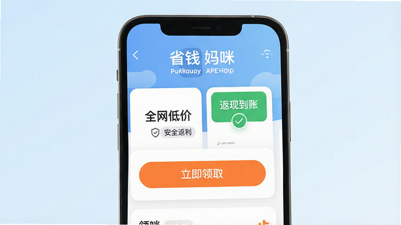 ����Ϊ�ֻ���Ļ��ʾʡǮ����APP���棬����Ϊ���п�Ƭʽ�Ű棬���Ϊ���¼�Լ�ı�ƽ����ƣ�ϸ�ڰ�����Ŀ�ĳ�ɫ��������ȡ����ť����ɫ�����ֵ��ˡ���ʾ�򣬱���Ϊ����ɫ���䣬���ʸ��壬�ɾ����޶���Ԫ�أ��������ݰ�����ʡǮ���䡱����ȫ���ͼۡ�������ȫ������