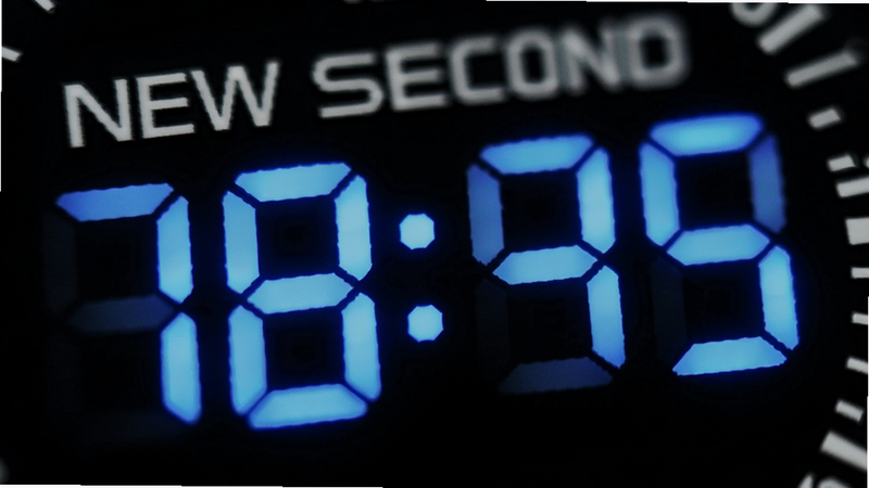 Close up of New Second timer digits, glowing blue numbers on black background, sleek modern font, focus on precision, high resolution, digital aesthetic, clean layout, no other elements