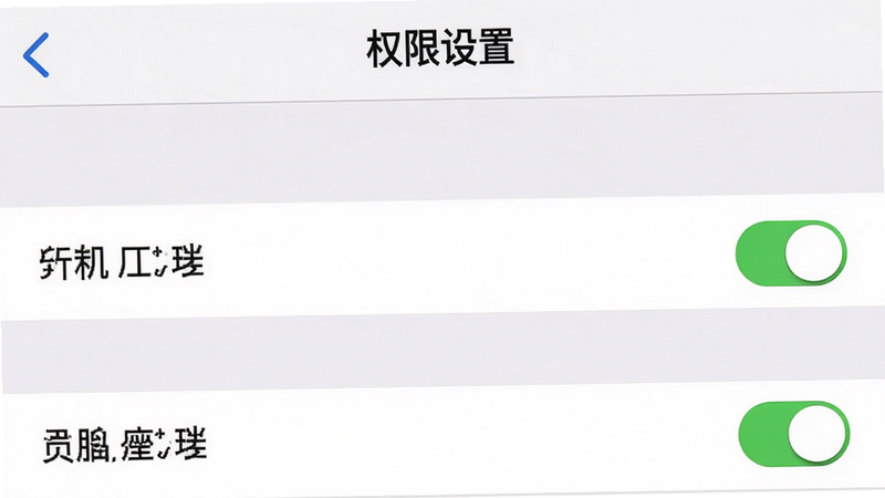 手机设置界面截图,显示权限管理页面,闪光灯权限处于开启状态,背景为白色,主体为设置列表,布局清晰,排版标准系统UI,风格简洁,细节展示开关按钮,画质清晰,无模糊,文字标注“权限设置”