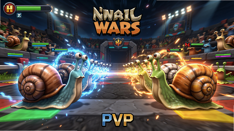 Snail Wars PVP ��ս������������Ӫ����ţ������������ţ���Ч��Ч��˸������Ϊ��������������̬��ǿ��ɫ�ʶԱ�������������Ϸ��ͼ�����ˮӡ