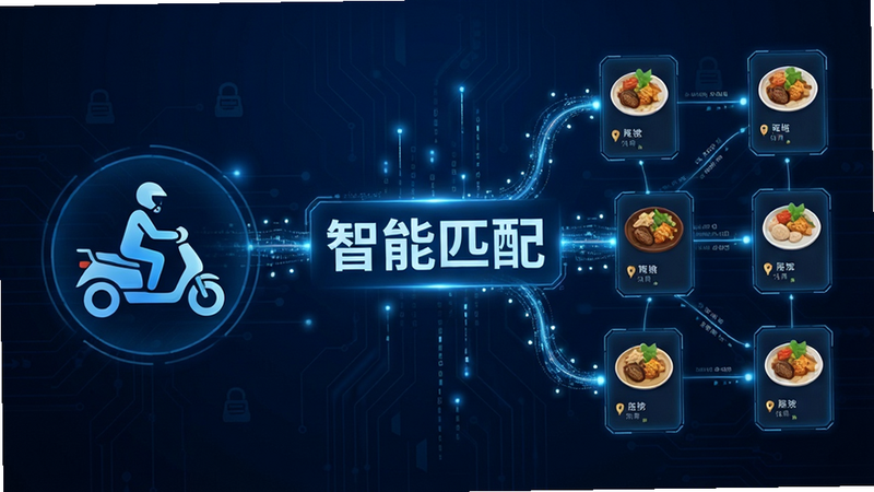 չʾ�����㷨ƥ�䶩���Ĺ���ʾ��ͼ�����������ͼ�꣬�Ҳ��Ƕ����ʳ����ͼ�꣬�м�ͨ����������������ӣ�����Ϊ����ɫ�Ƽ��磬ͻ��������ƥ�䡱�������������ҶԳƣ�����ִ���Լ��ϸ�ڷḻ�����ʸ���