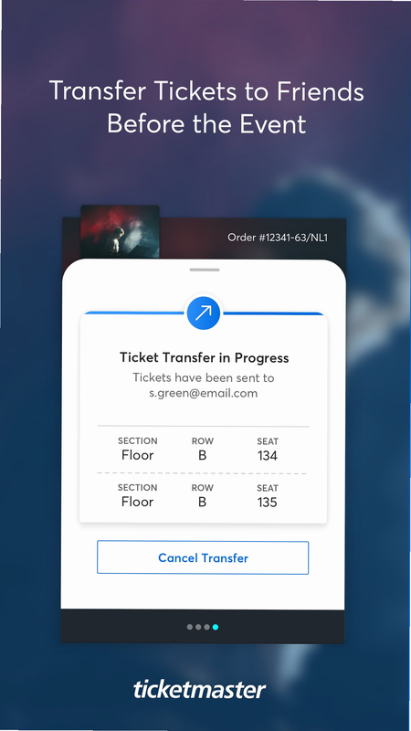 Ticketmaster 安卓版 抢票界面 截图