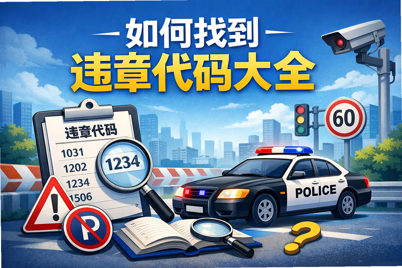 交警违章处罚代码 安卓版 违章代码大全
