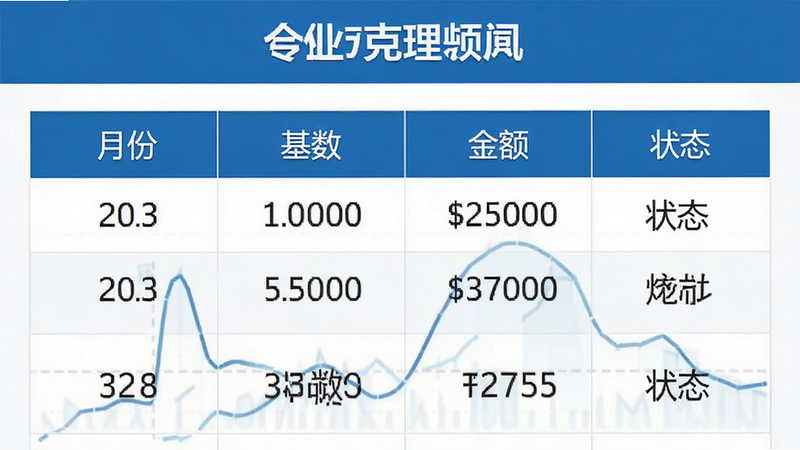 主体为社保查询结果列表界面,布局为表格形式,列名包括“月份”、“基数”、“金额”、“状态”,风格为数据可视化图表,色调专业商务蓝,细节数字清晰,画质高清,背景简洁